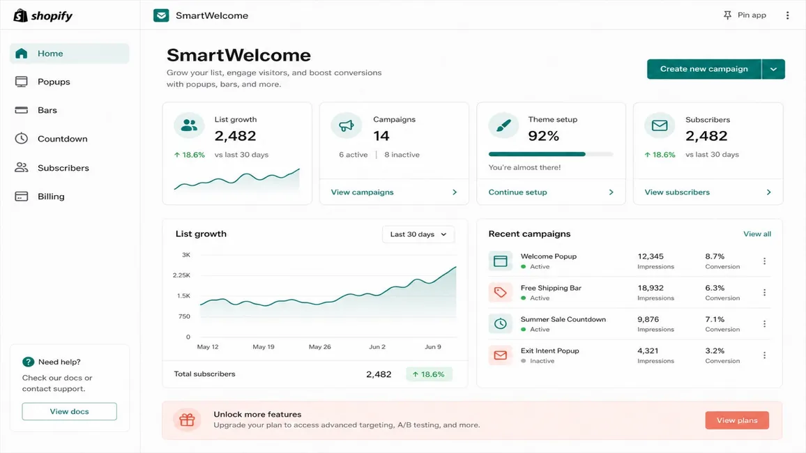 SmartWelcome Email Popups screenshot 2